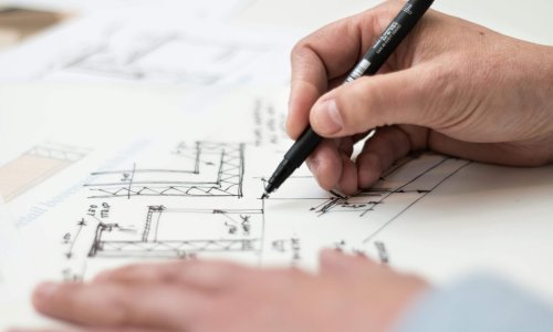 Plan d'un permis de construire pour une rénovation de maison à angers